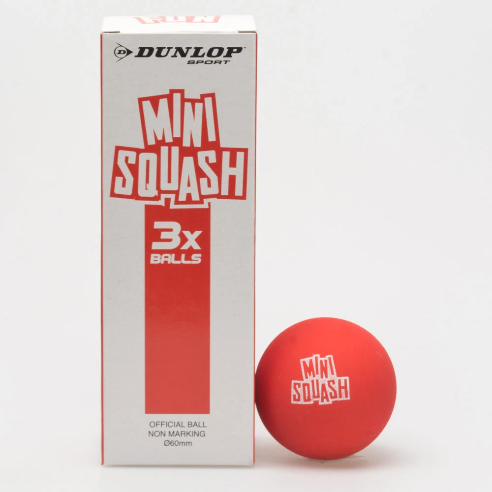 Dunlop Fun Mini Squash Ball Red 3pk 1 Dunlop Fun Mini Squash Ball Red 3pk