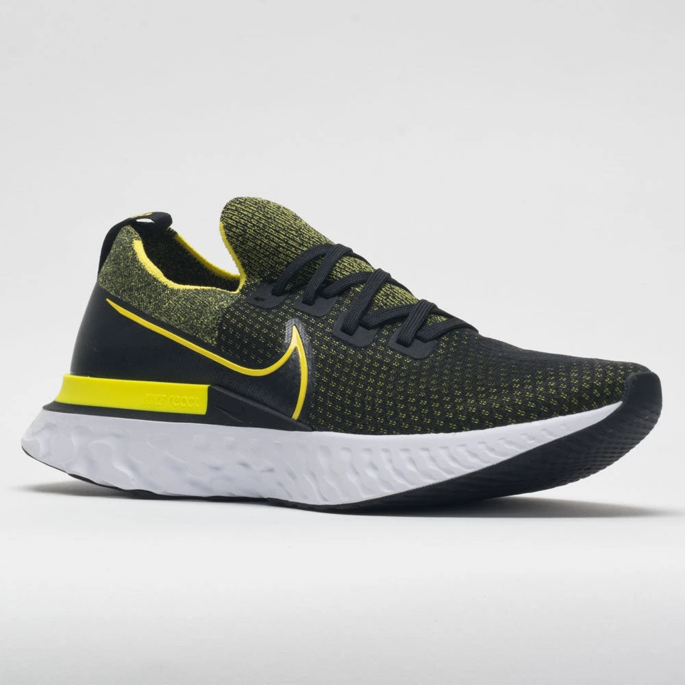 Nike React Infinity Run Flyknit Men's Black/Sonic Yellow 5 Nike React Infinity Run Flyknit Men's Black/Sonic Yellow - Image 5