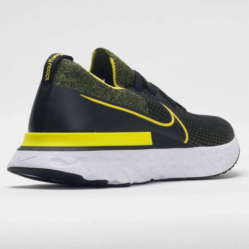 Nike React Infinity Run Flyknit Men's Black/Sonic Yellow 6 Nike React Infinity Run Flyknit Men's Black/Sonic Yellow - Image 6