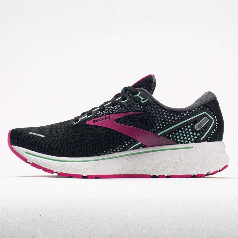 Brooks Ghost 14 Women's Black/Pink/Yucca 2 Brooks Ghost 14 Women's Black/Pink/Yucca - Image 2