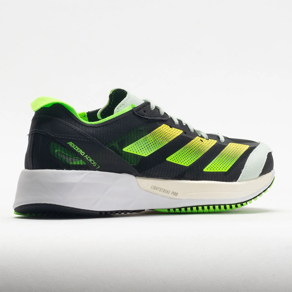 Adidas Adizero Adios 7 Women's Core Black/Beam Yellow/Solar Green 6 Adidas Adizero Adios 7 Women's Core Black/Beam Yellow/Solar Green - Image 6