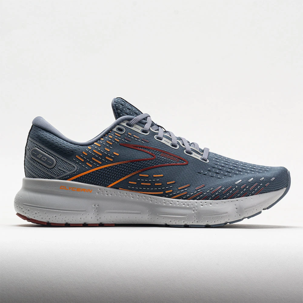 Brooks Glycerin 20 Men's Grey/Chili Oil/Orange 1 Brooks Glycerin 20 Men's Grey/Chili Oil/Orange