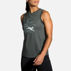 Brooks Distance Graphic Tank Women's (2020) -On Running || BROOKS || Hoka Sales Store 056801 338 1