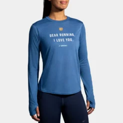 Brooks Distance Graphic Long Sleeve Women's -On Running || BROOKS || Hoka Sales Store 057244 406 1