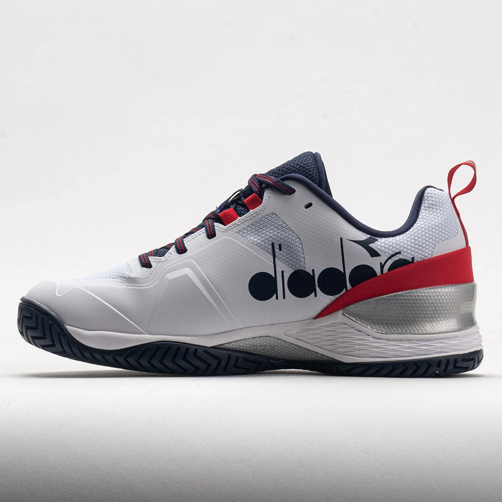 Diadora Blushield Torneo 2 AG Men's White/Blue Corsair/Fiery Red 2 Diadora Blushield Torneo 2 AG Men's White/Blue Corsair/Fiery Red - Image 2