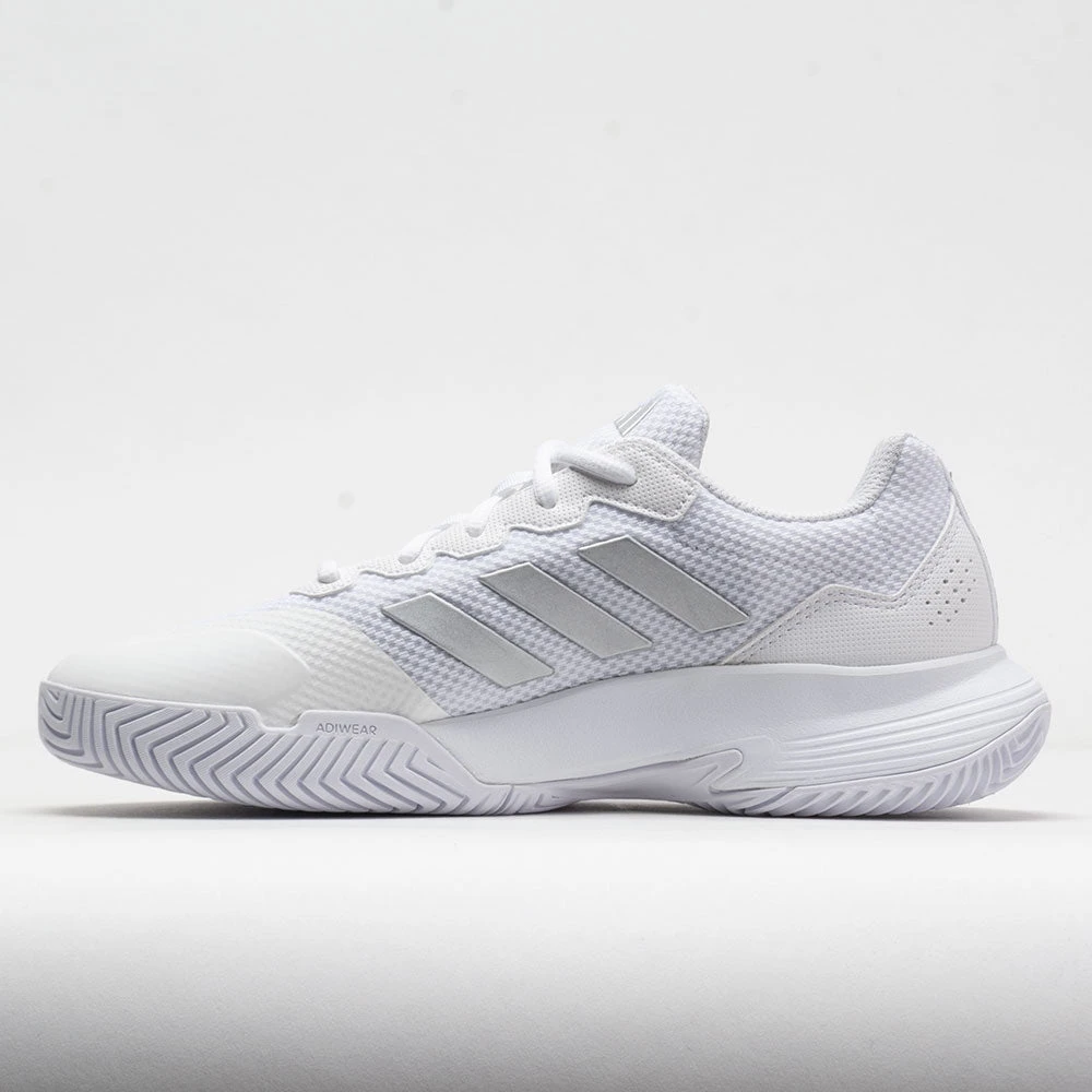 Adidas GameCourt Women's White/Silver Metallic/White 2 Adidas GameCourt Women's White/Silver Metallic/White - Image 2