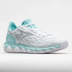 Mizuno Wave Enforce Tour AC Women's White/Tanager Turquoise -On Running || BROOKS || Hoka Sales Store 117145 5