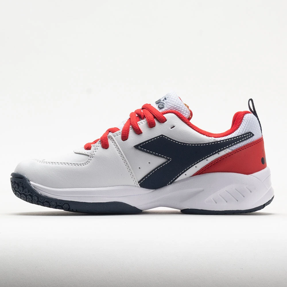 Diadora Challenge 5 SL Junior White/Blue Corsair/Fiery Red 2 Diadora Challenge 5 SL Junior White/Blue Corsair/Fiery Red - Image 2