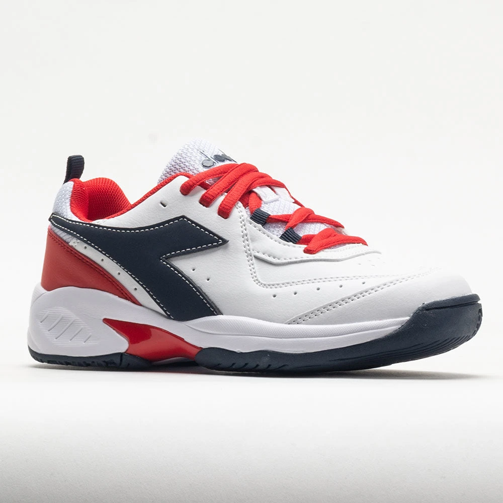 Diadora Challenge 5 SL Junior White/Blue Corsair/Fiery Red 5 Diadora Challenge 5 SL Junior White/Blue Corsair/Fiery Red - Image 5