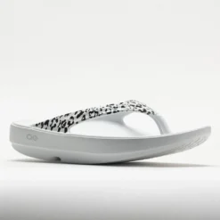OOFOS OOlala Limited Women's White/Black Leopard -On Running || BROOKS || Hoka Sales Store 570571 5