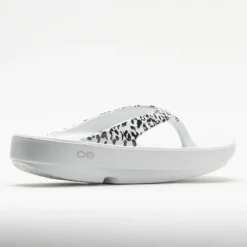 OOFOS OOlala Limited Women's White/Black Leopard -On Running || BROOKS || Hoka Sales Store 570571 6
