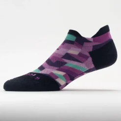 Feetures Elite Light Cushion No Show Tab Geo Print Socks -On Running || BROOKS || Hoka Sales Store 651297 567 1