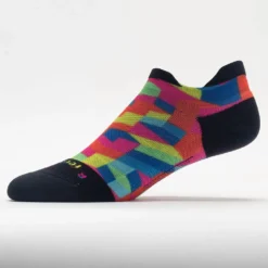 Feetures Elite Light Cushion No Show Tab Geo Print Socks -On Running || BROOKS || Hoka Sales Store 651297 568 1